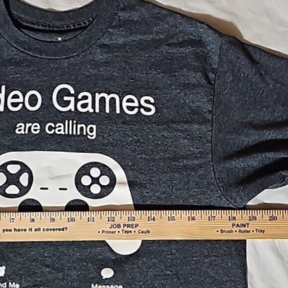 Men's Medium Video Games Are Calling T-Shirt Controller Gray Short Slv Tee Used - Picture 6 of 9